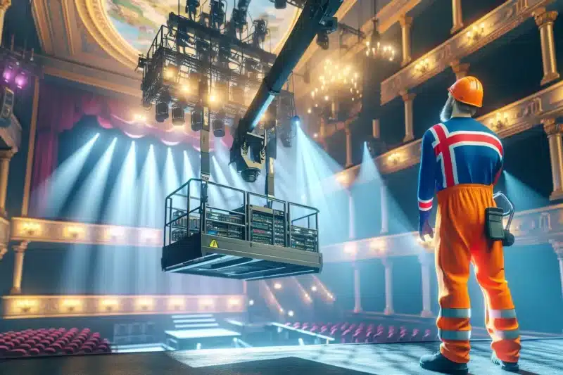Slik brukes lift i teater, film og eventproduksjon: typer, sikkerhet og smarte tips