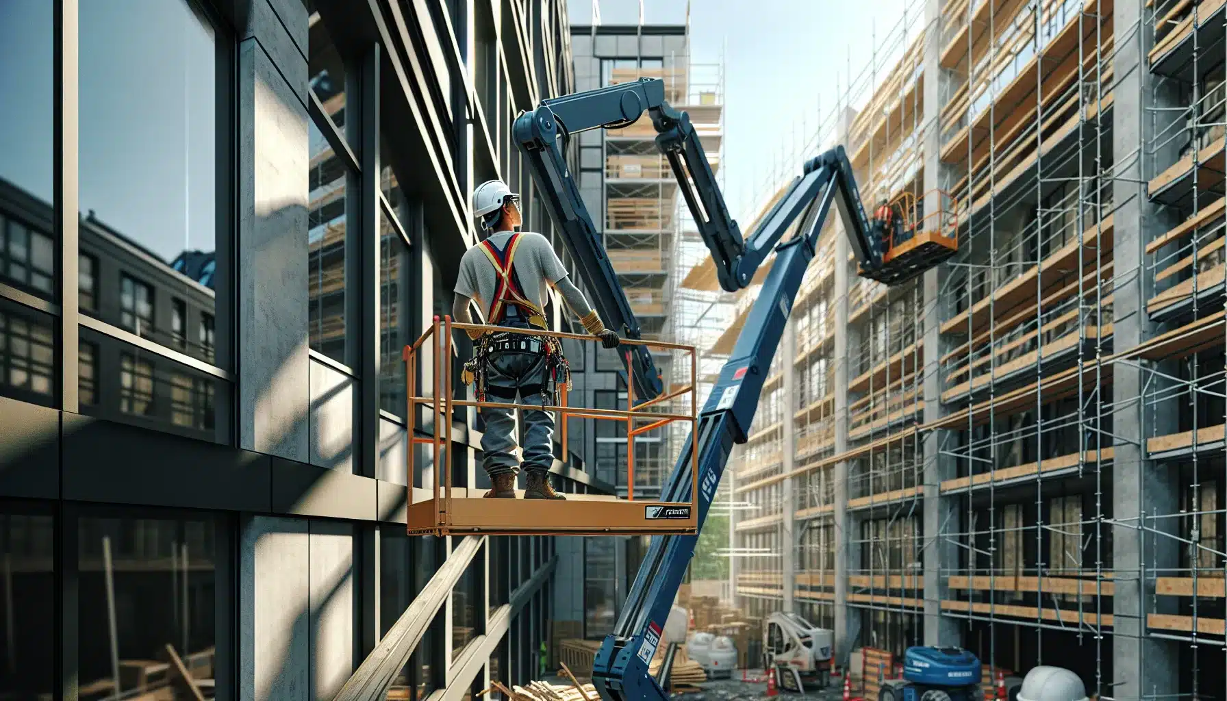 Fordelene med &aring; bruke bomlift i bygge- og vedlikeholdsarbeid: sikkerhet og effektivitet &ndash; illustrasjon 1