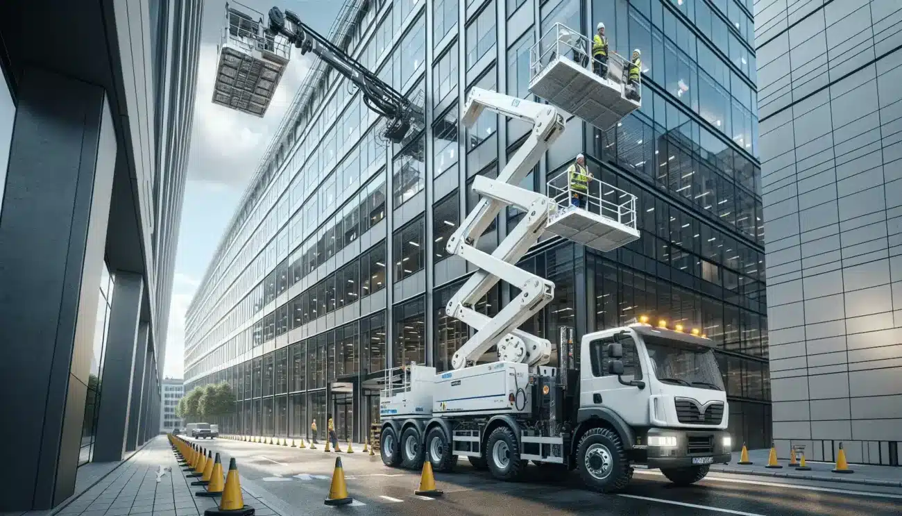 Hvordan velge riktig lift arbeid store kontorbygg hovedbilde